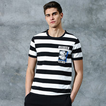 Load image into Gallery viewer, Pioneer Camp New summer T shirt man brand clothing fashion striped short T-shirt male top quality stretch Tshirt ADT701074