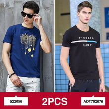 Load image into Gallery viewer, Pioneer Camp 2-pack promoting fashion summer short men t shirt brand-clothing quality comfortable male t-shirt casual tshirt men