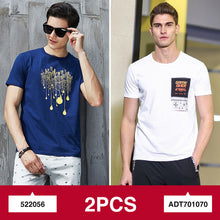 Load image into Gallery viewer, Pioneer Camp 2-pack promoting fashion summer short men t shirt brand-clothing quality comfortable male t-shirt casual tshirt men