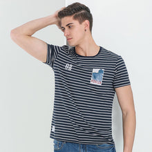 Load image into Gallery viewer, Pioneer Camp New summer T shirt man brand clothing fashion striped short T-shirt male top quality stretch Tshirt ADT701074